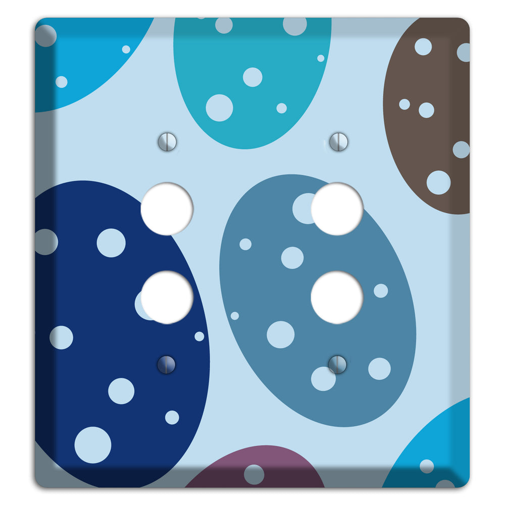 Blue Eggs 2 Pushbutton Wallplate