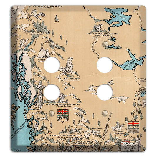 Map of Canada 2 Pushbutton Wallplate
