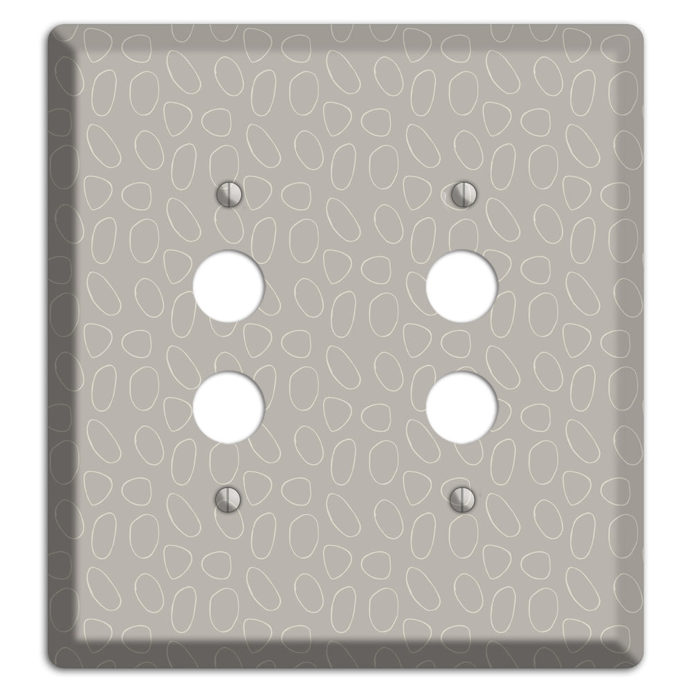 Simple Scandanavian Style E 2 Pushbutton Wallplate