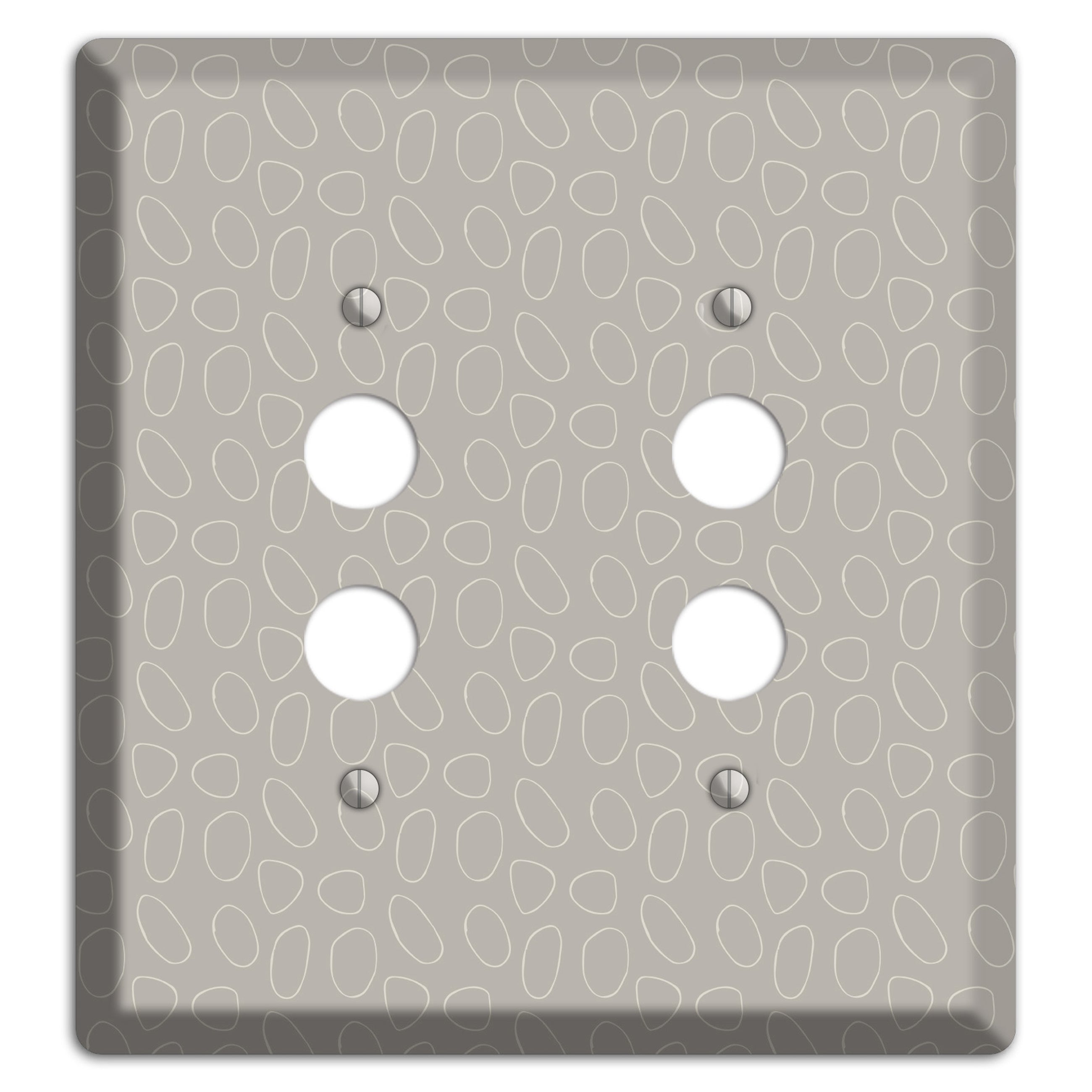 Simple Scandanavian Style E 2 Pushbutton Wallplate