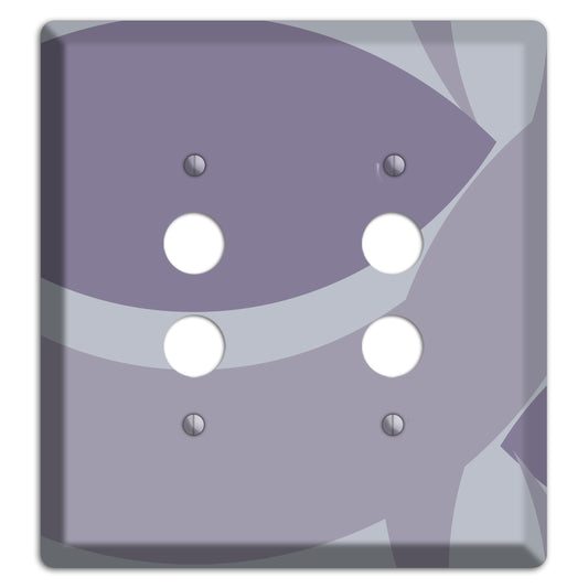 Grey and Lavender Abstract 2 Pushbutton Wallplate