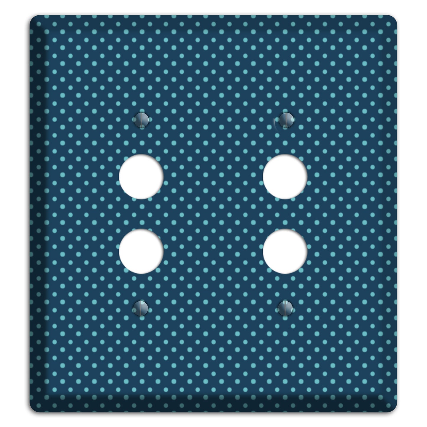 Multi Blue Tiny Polka Dots 2 Pushbutton Wallplate