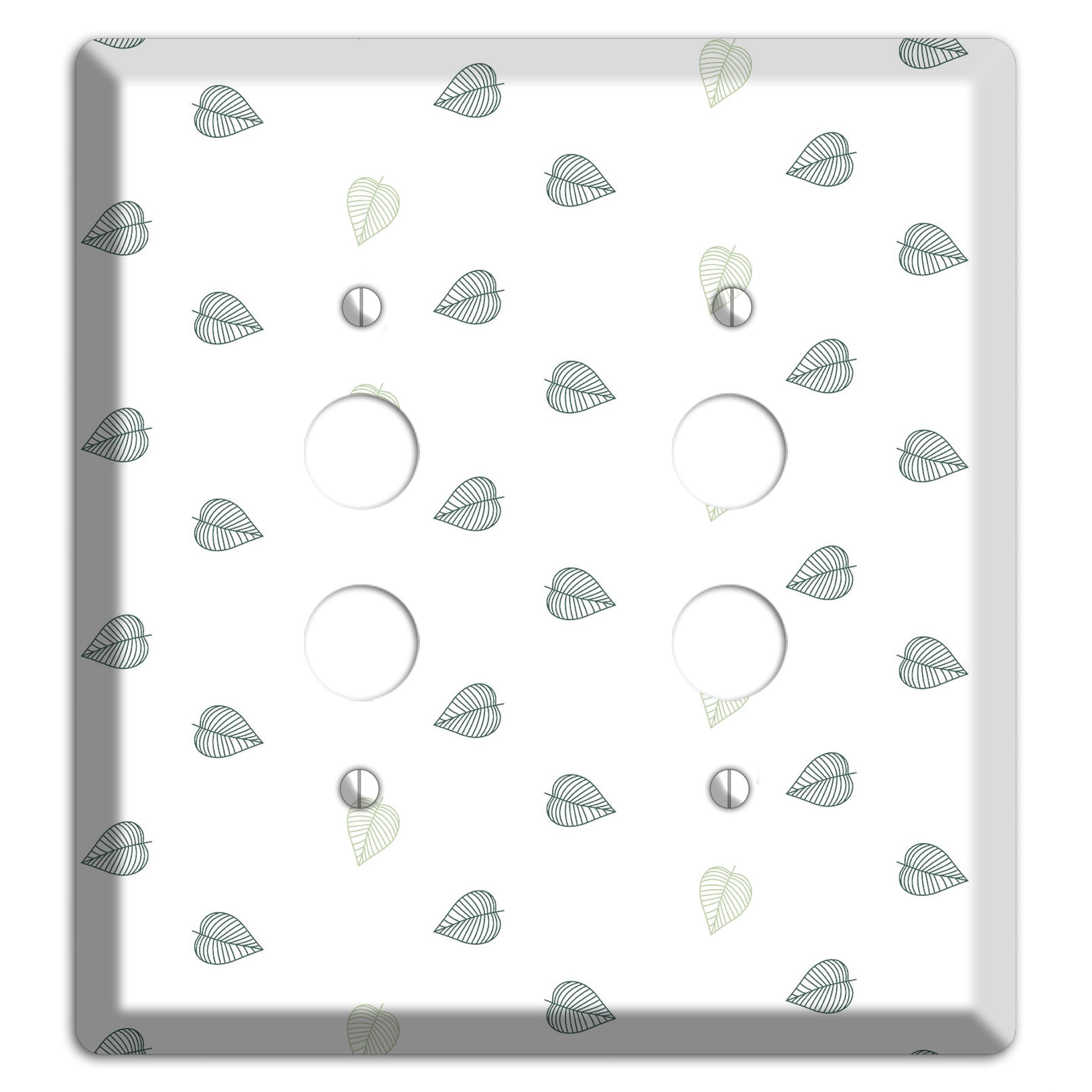 Leaves Style BB 2 Pushbutton Wallplate