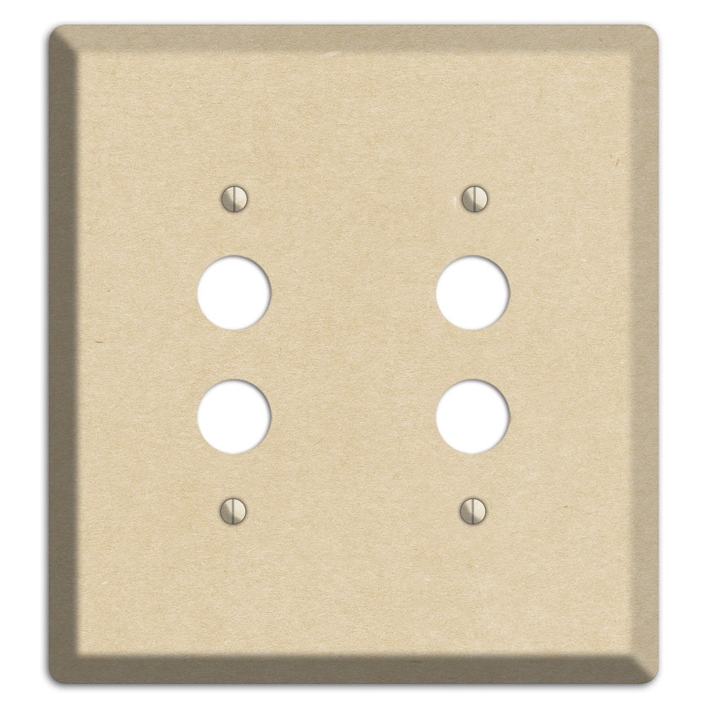 Double Pearl Lusta Kraft 2 Pushbutton Wallplate