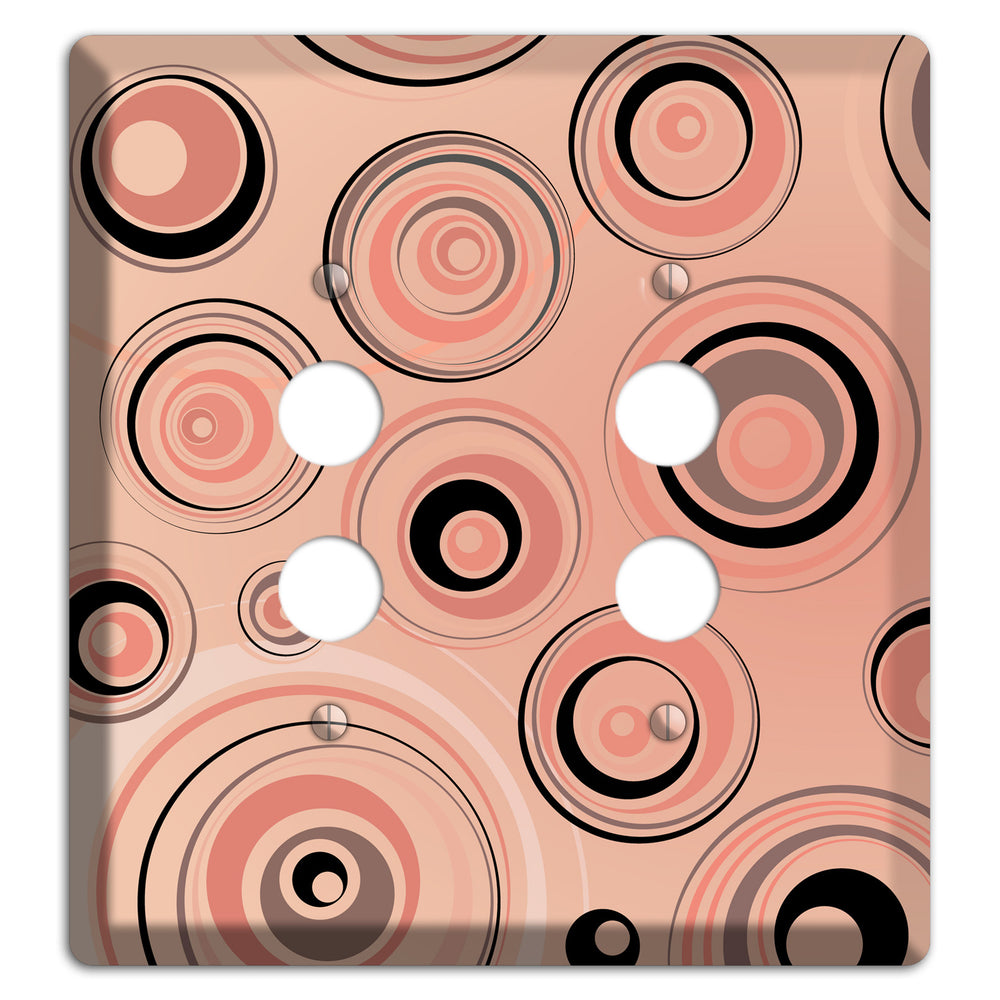 Salmon Circles 2 Pushbutton Wallplate