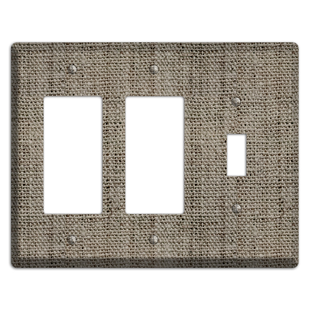 Makara Burlap 2 Rocker / Toggle Wallplate