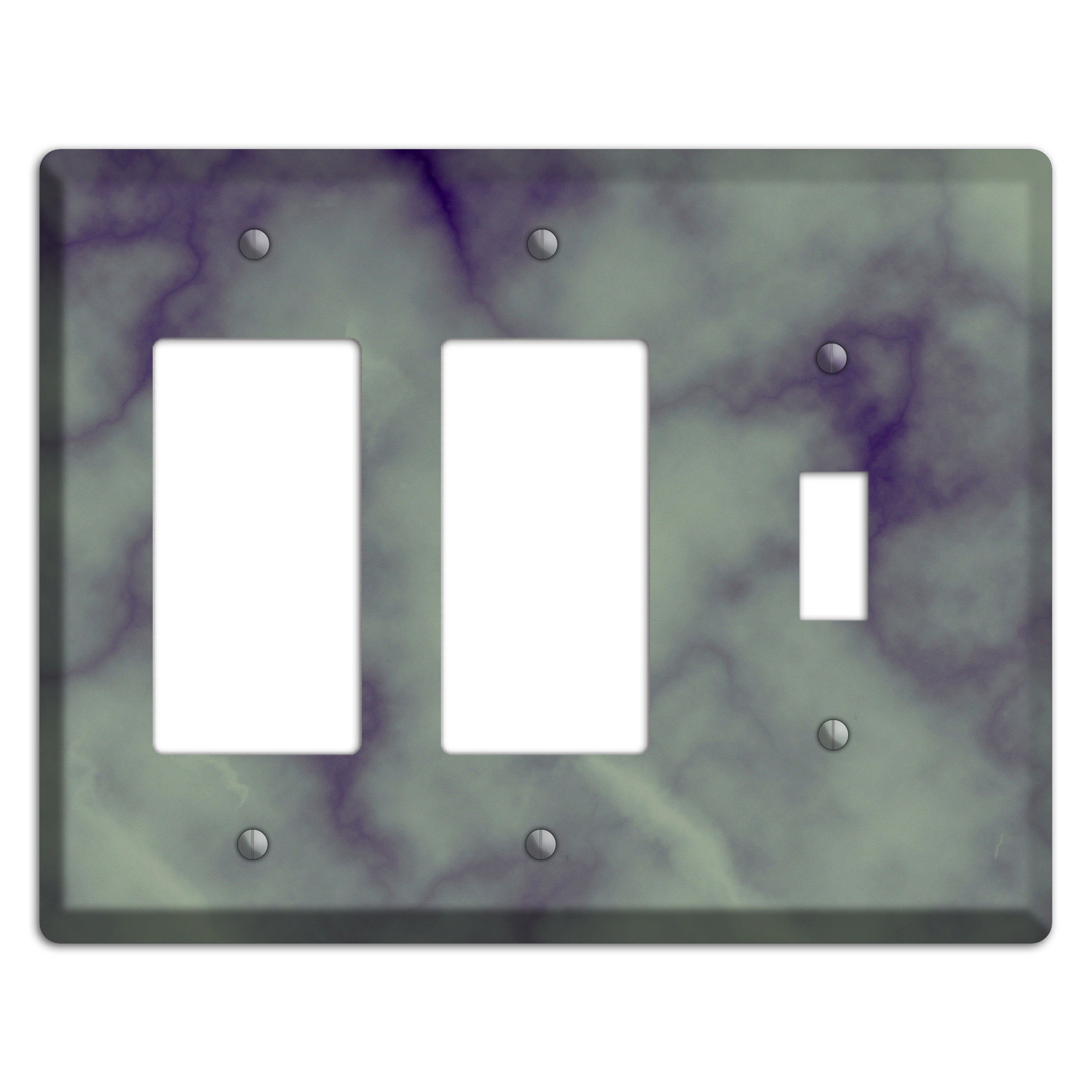 Mid Gray Marble 2 Rocker / Toggle Wallplate