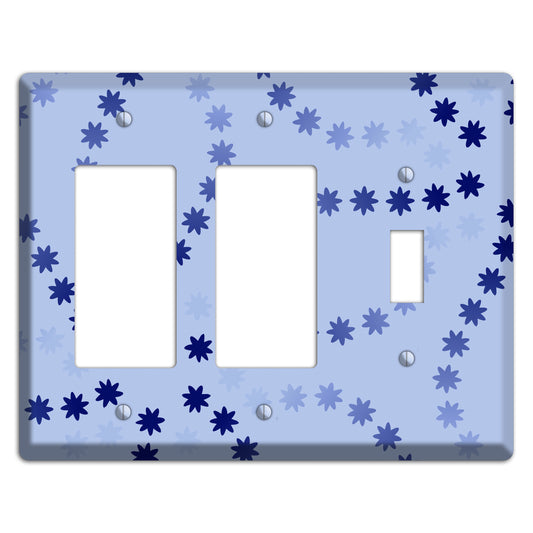 Periwinkle with Blue Constellation 2 Rocker / Toggle Wallplate