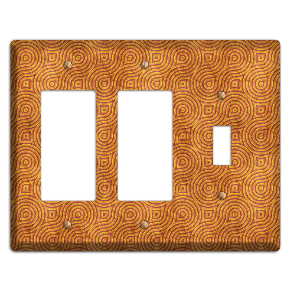 Red and Orange Swirl 2 Rocker / Toggle Wallplate