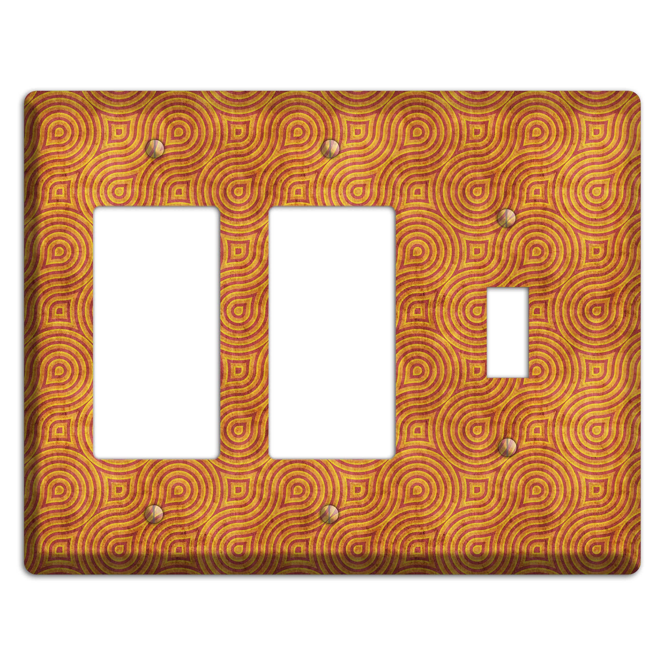 Red and Orange Swirl 2 Rocker / Toggle Wallplate