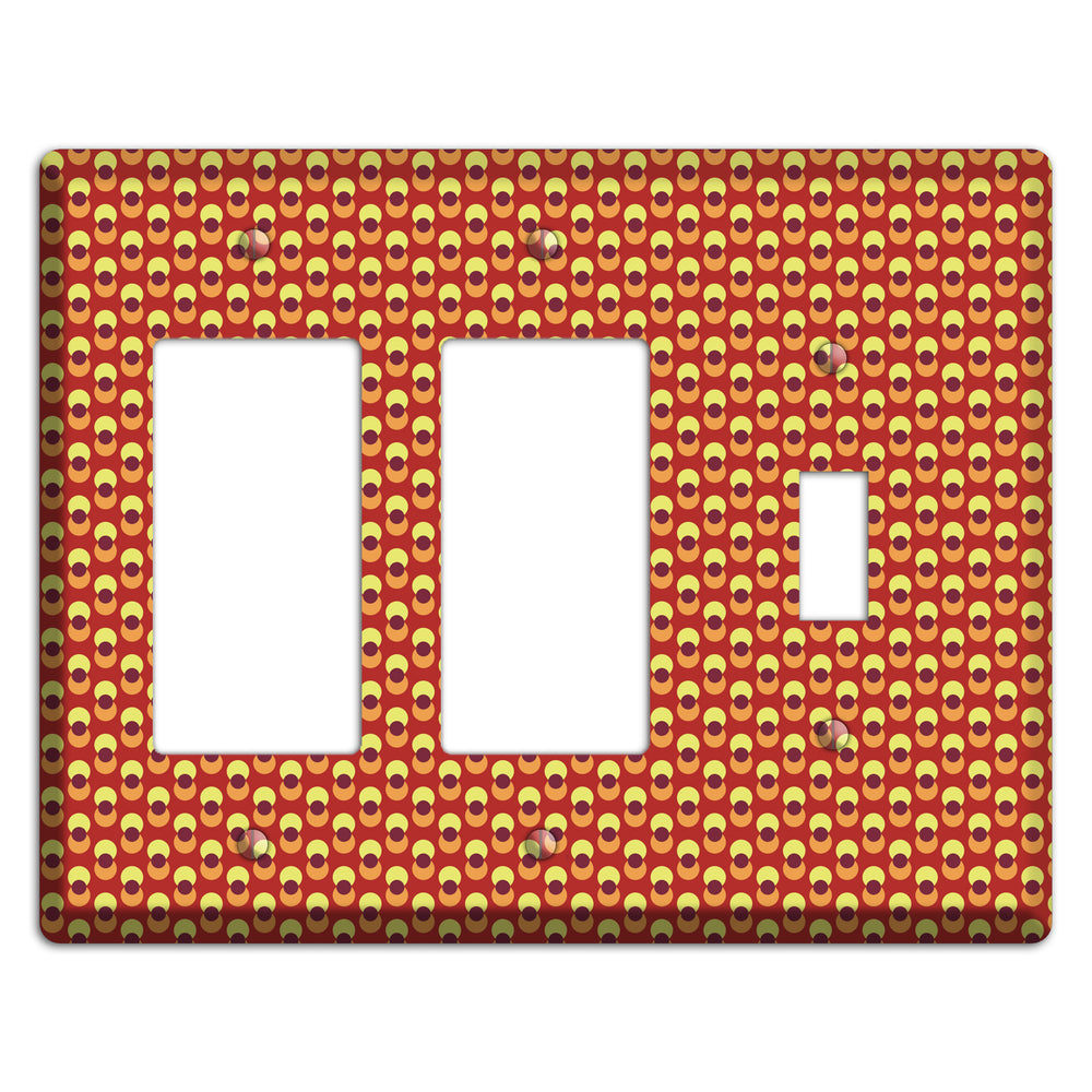 Red Overlain Dots 2 Rocker / Toggle Wallplate