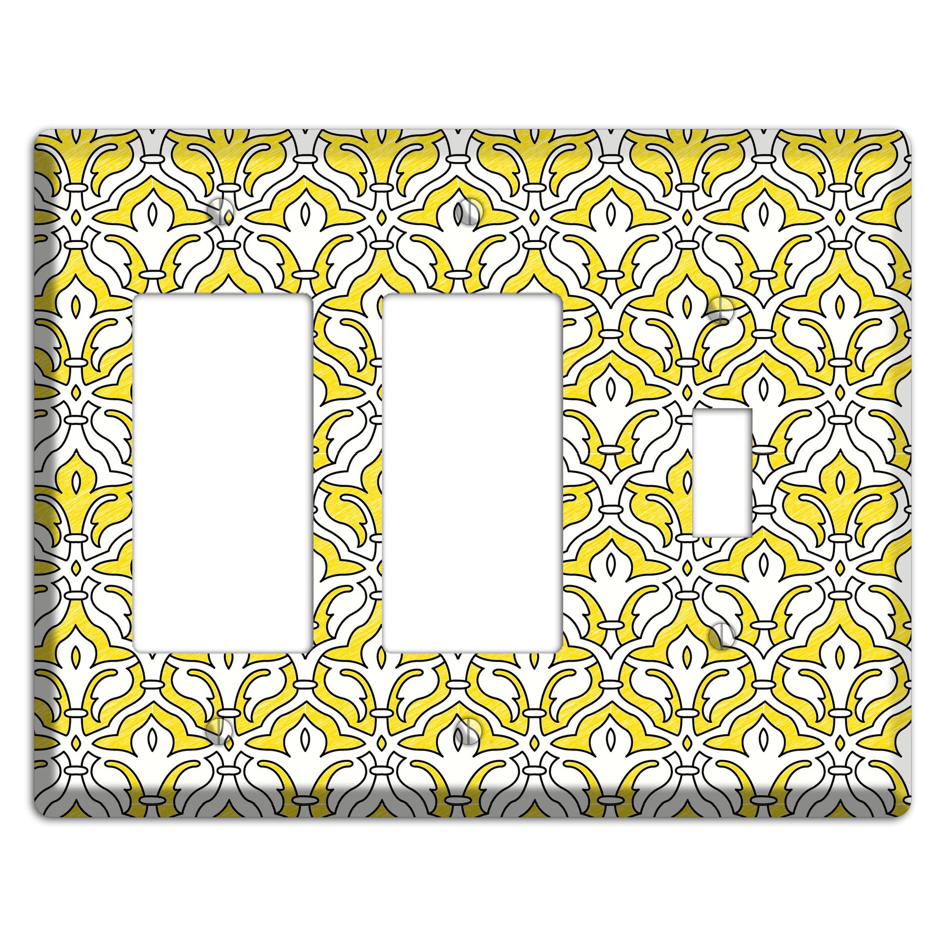 Yellow Scallop Tapestry 2 Rocker / Toggle Wallplate