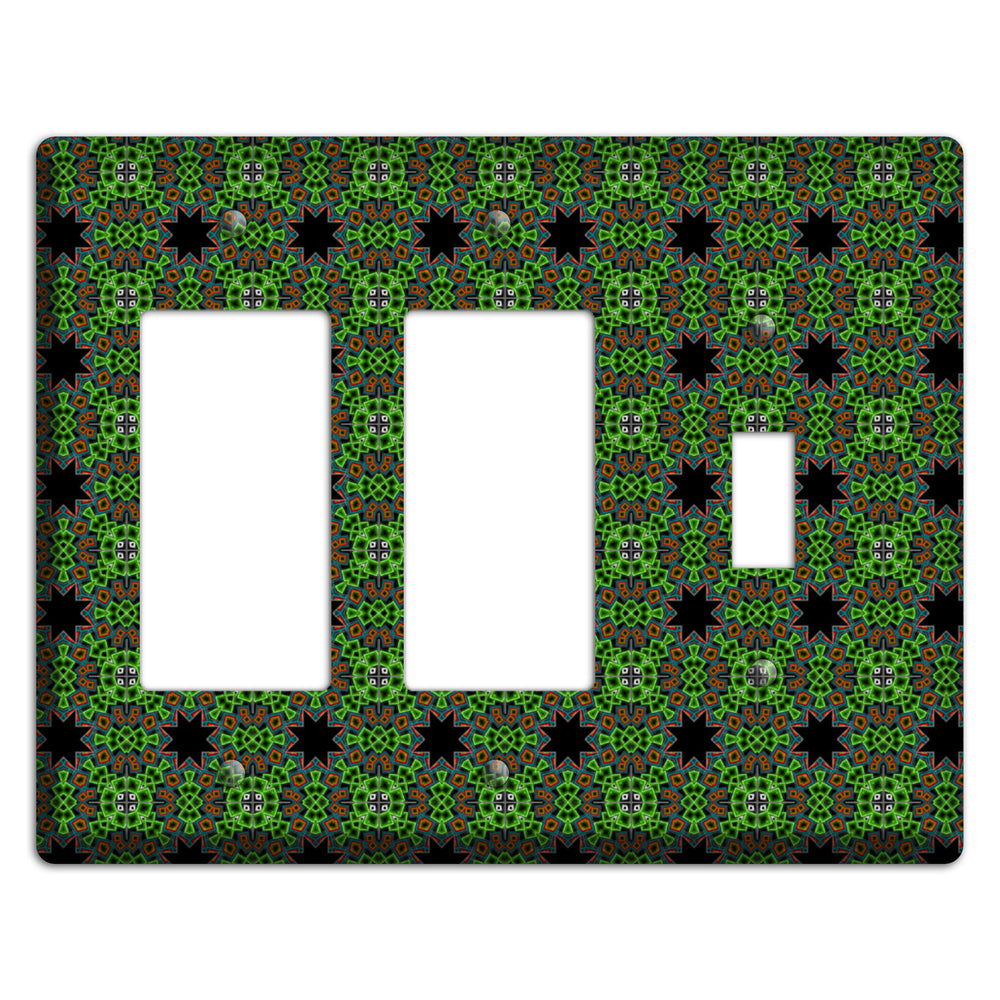 Green Foulard 2 2 Rocker / Toggle Wallplate