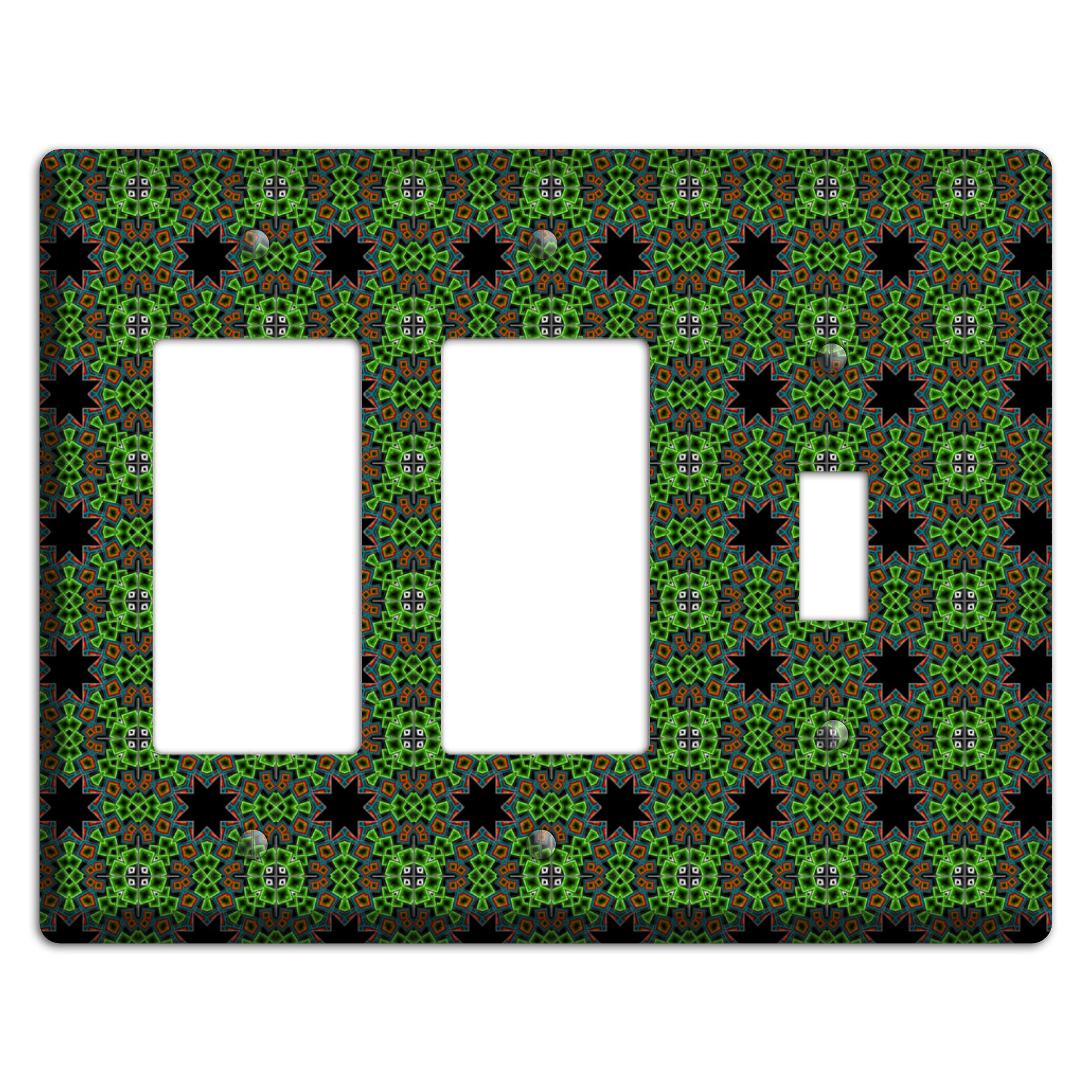 Green Foulard 2 2 Rocker / Toggle Wallplate