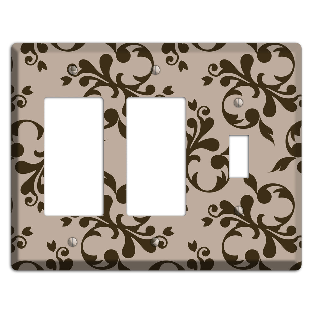 Beige Victorian Toile 2 Rocker / Toggle Wallplate
