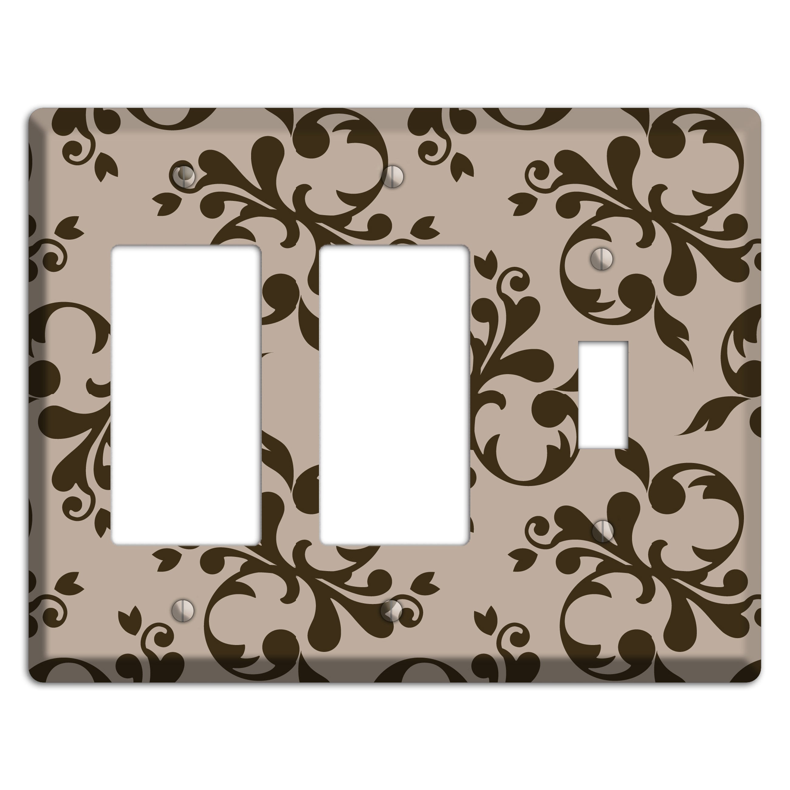 Beige Victorian Toile 2 Rocker / Toggle Wallplate