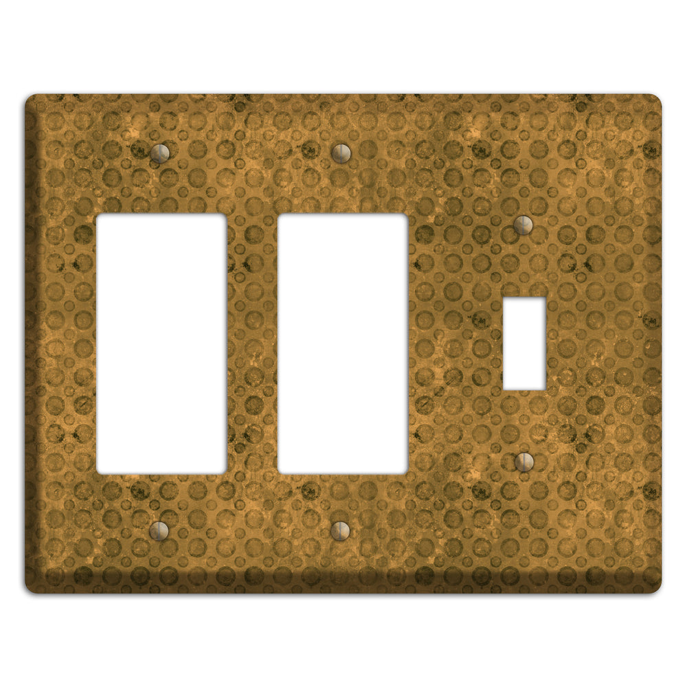 Mustard Circles 2 Rocker / Toggle Wallplate