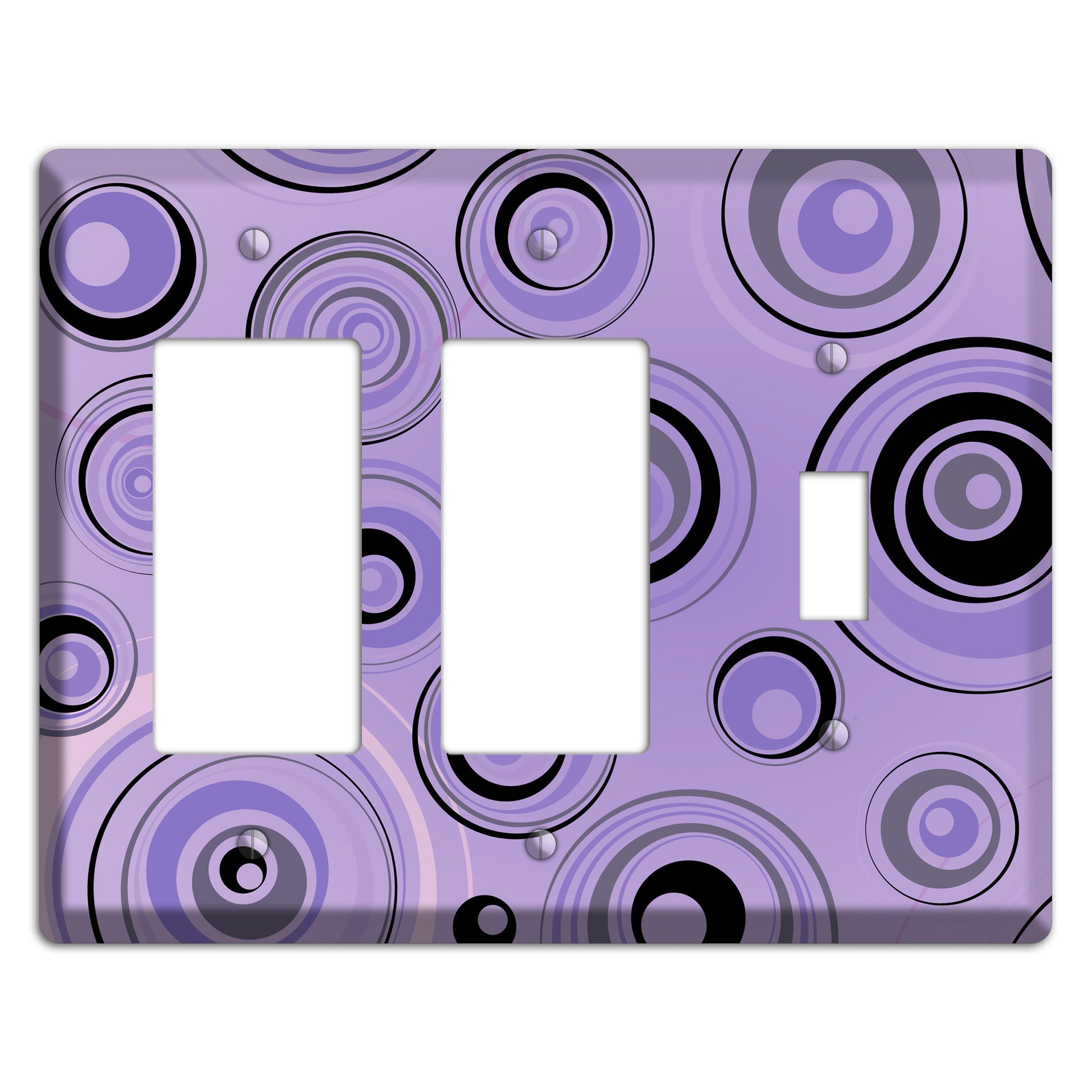 Lavender Circles 2 Rocker / Toggle Wallplate