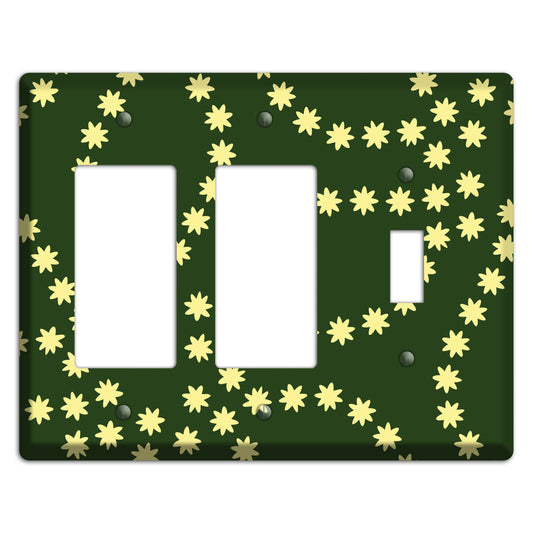 Green with Yellow Constellation 2 Rocker / Toggle Wallplate