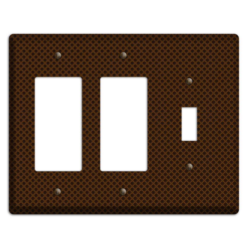 Brown Geometric 2 Rocker / Toggle Wallplate