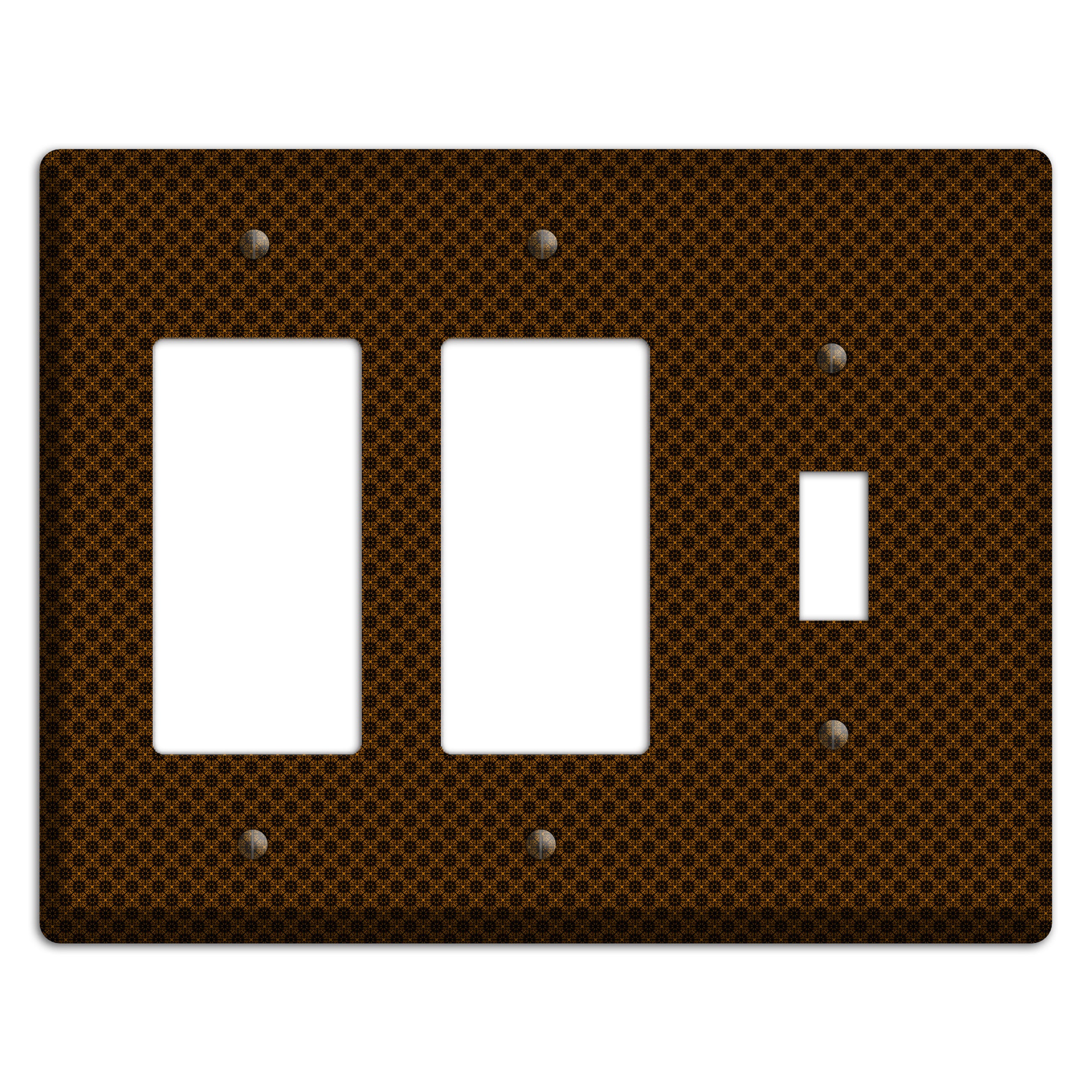 Brown Geometric 2 Rocker / Toggle Wallplate