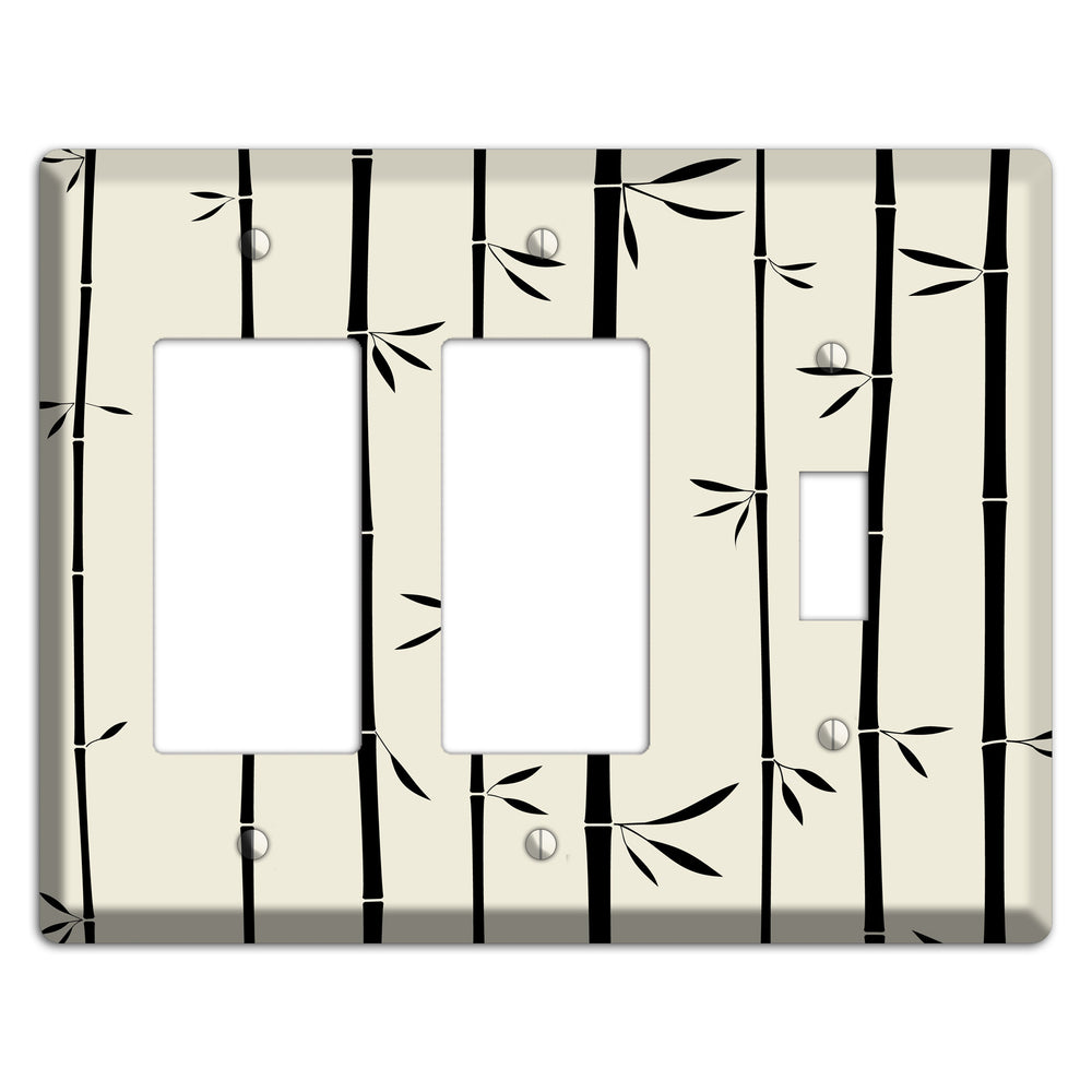 Beige Bamboo 2 Rocker / Toggle Wallplate