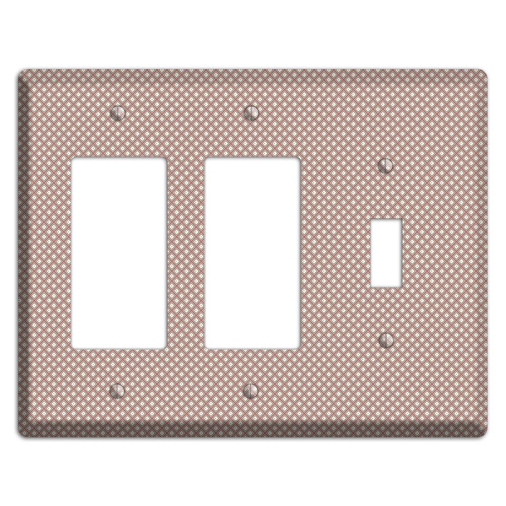 Light Brown and Beige Diamonds 2 Rocker / Toggle Wallplate