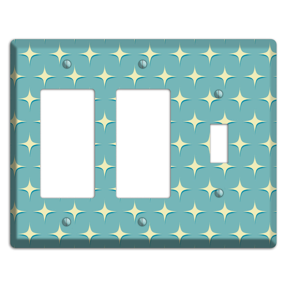 Yellow Atomic Diamond 2 Rocker / Toggle Wallplate