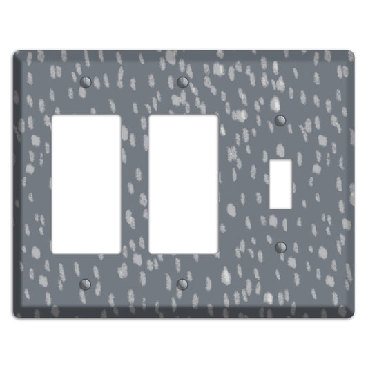 Gray and White Speckle 2 Rocker / Toggle Wallplate