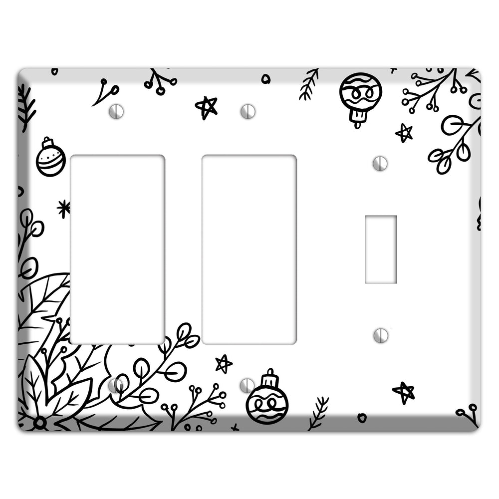 Cartoon Christmas 1 2 Rocker / Toggle Wallplate