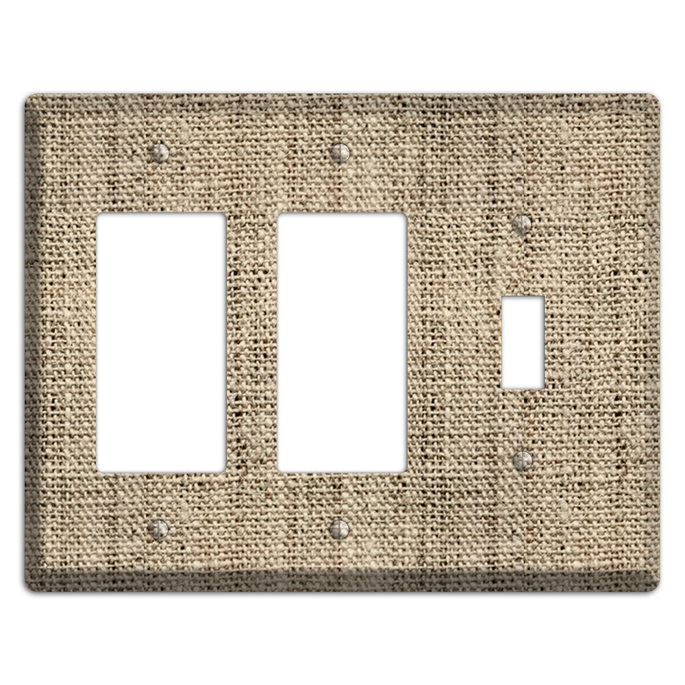 Hillary Burlap 2 Rocker / Toggle Wallplate