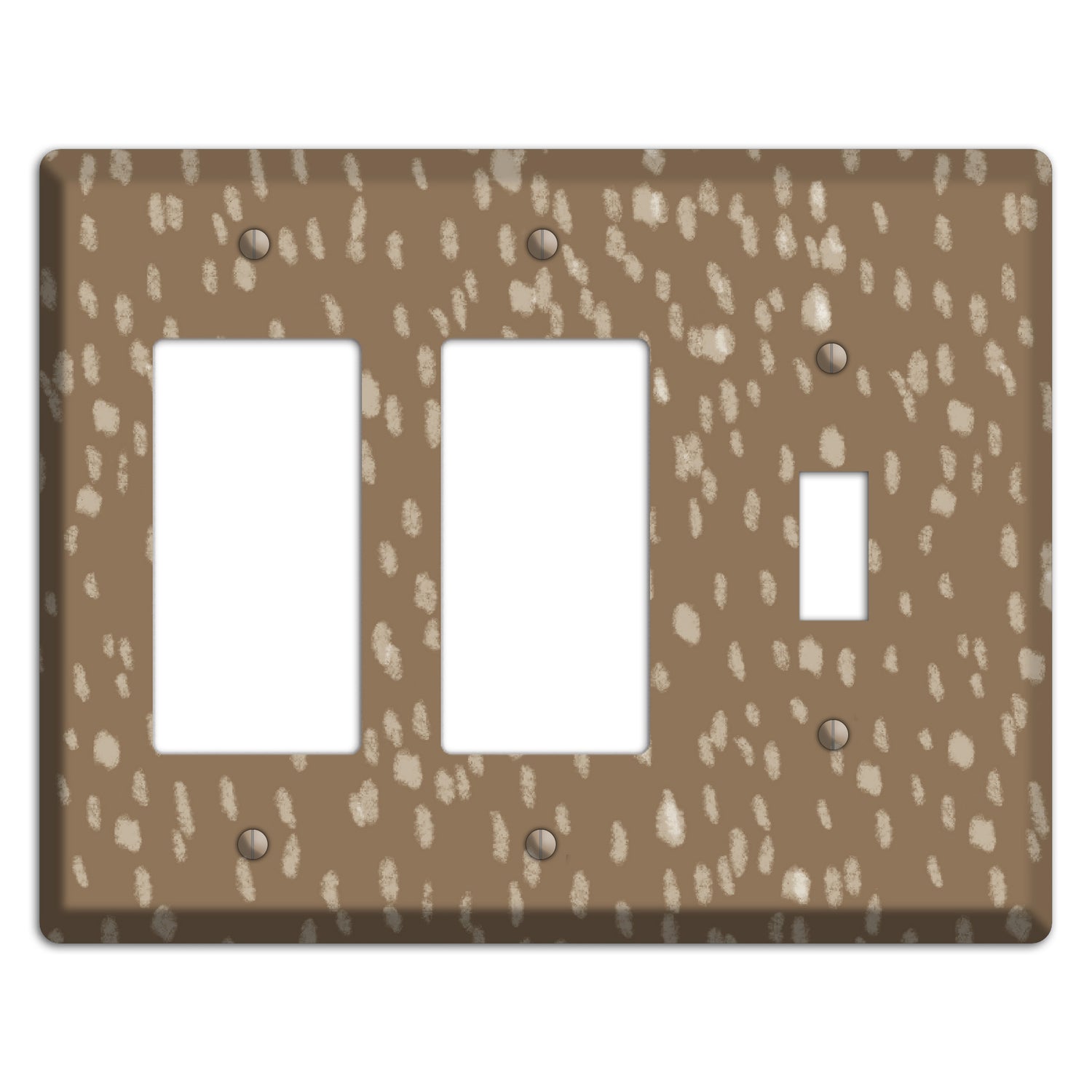 Brown and White Speckle 2 Rocker / Toggle Wallplate