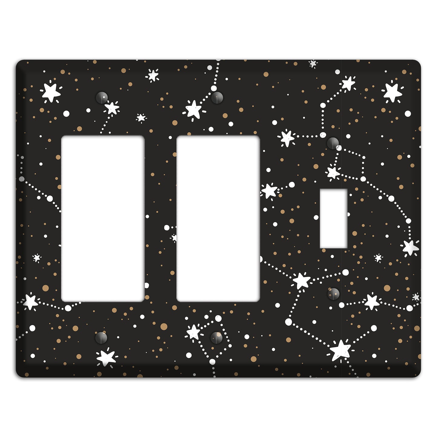 Constellations Black 2 Rocker / Toggle Wallplate