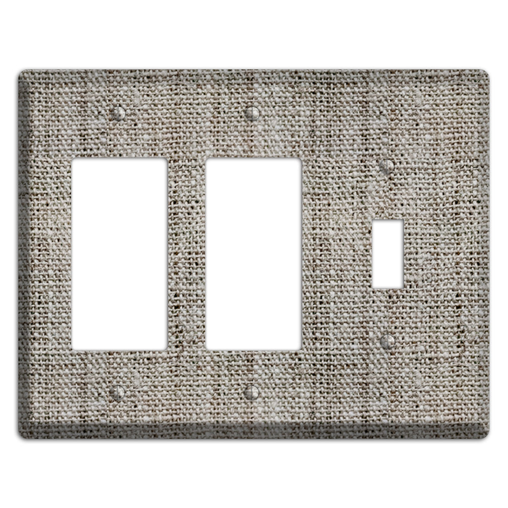 Zorba Burlap 2 Rocker / Toggle Wallplate