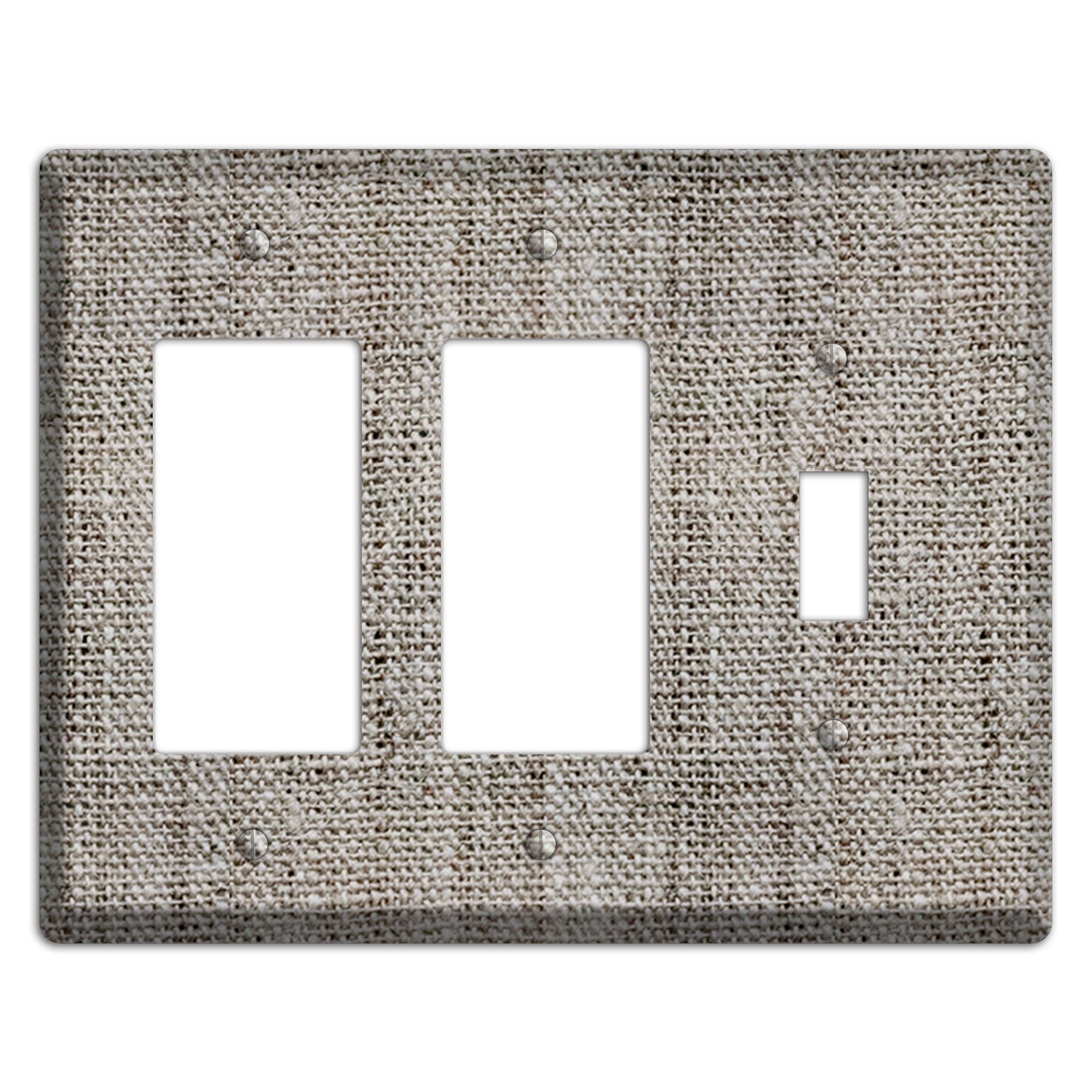 Zorba Burlap 2 Rocker / Toggle Wallplate