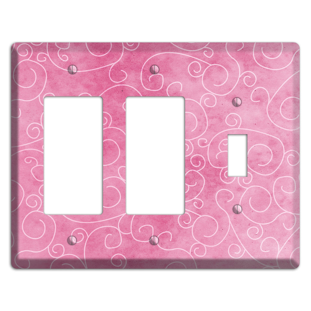 Kobi Pink Texture 2 Rocker / Toggle Wallplate