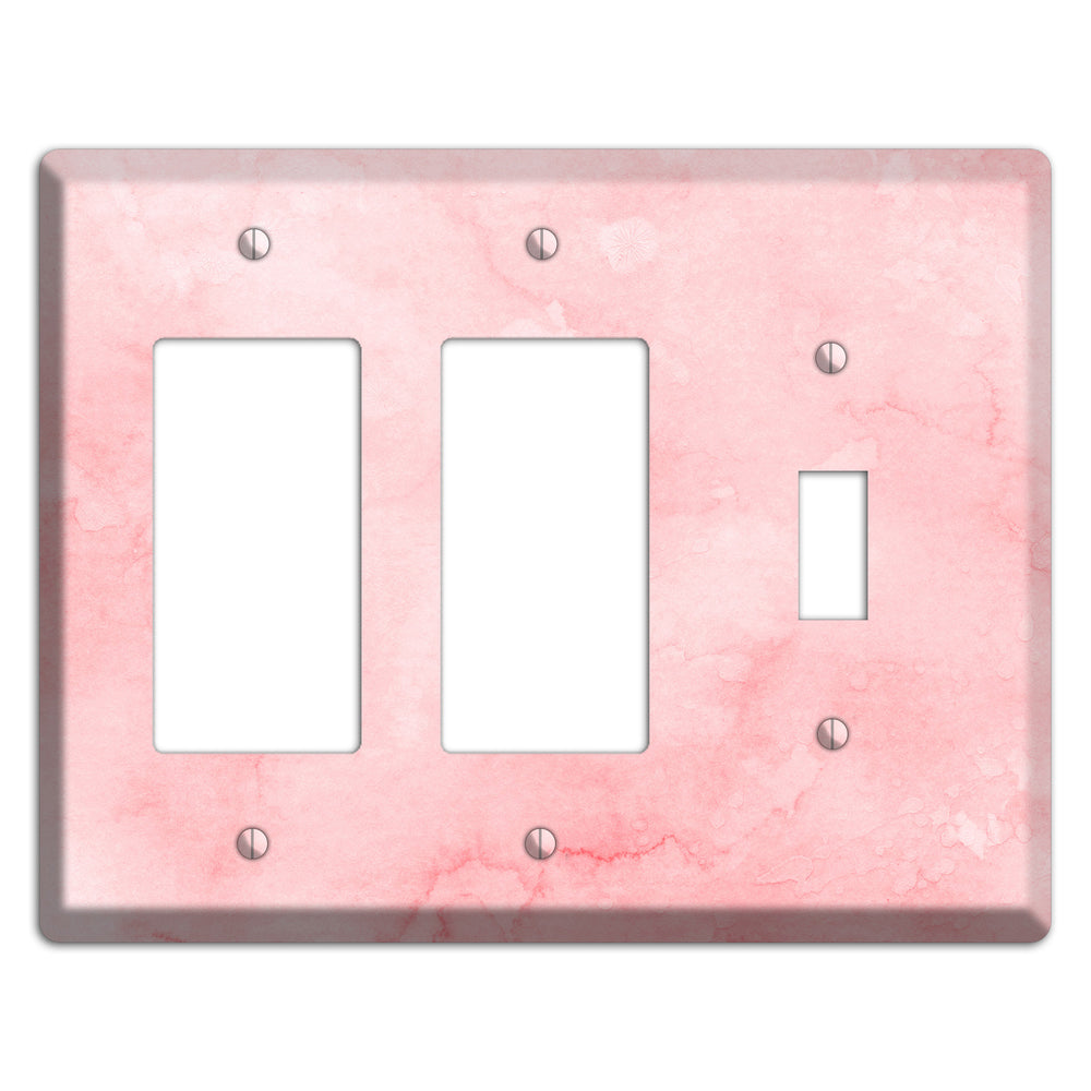 Mandys Pink Soft Coral 2 Rocker / Toggle Wallplate