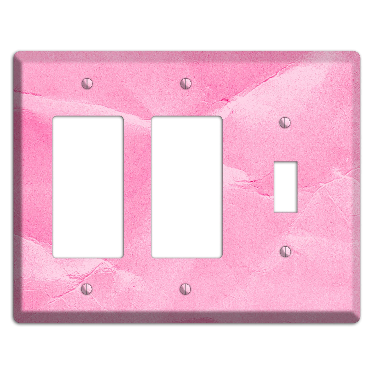 Carnation Pink Texture 2 Rocker / Toggle Wallplate