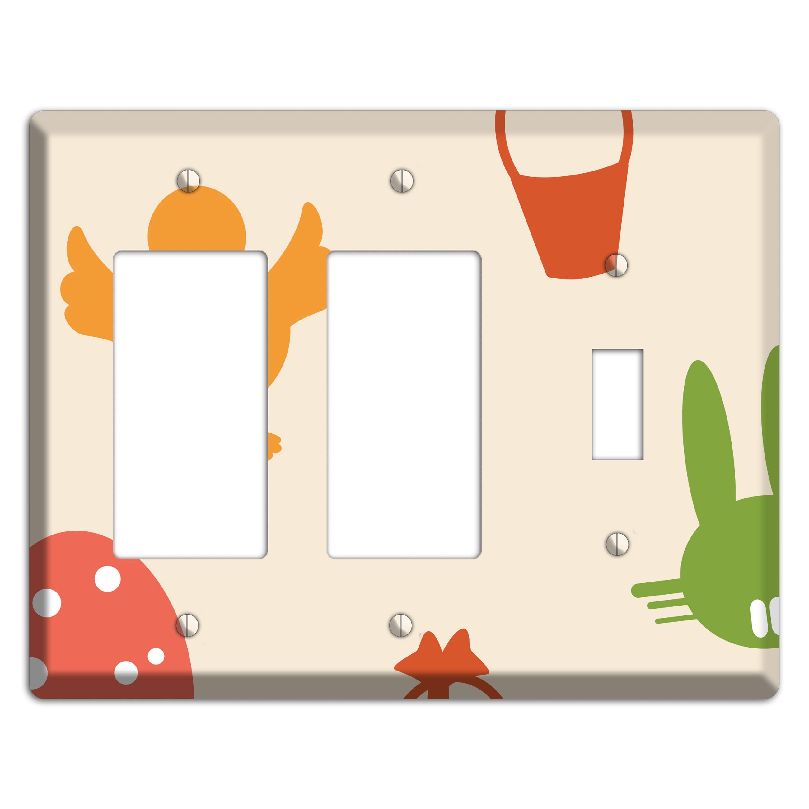 Yellow Chick 2 Rocker / Toggle Wallplate