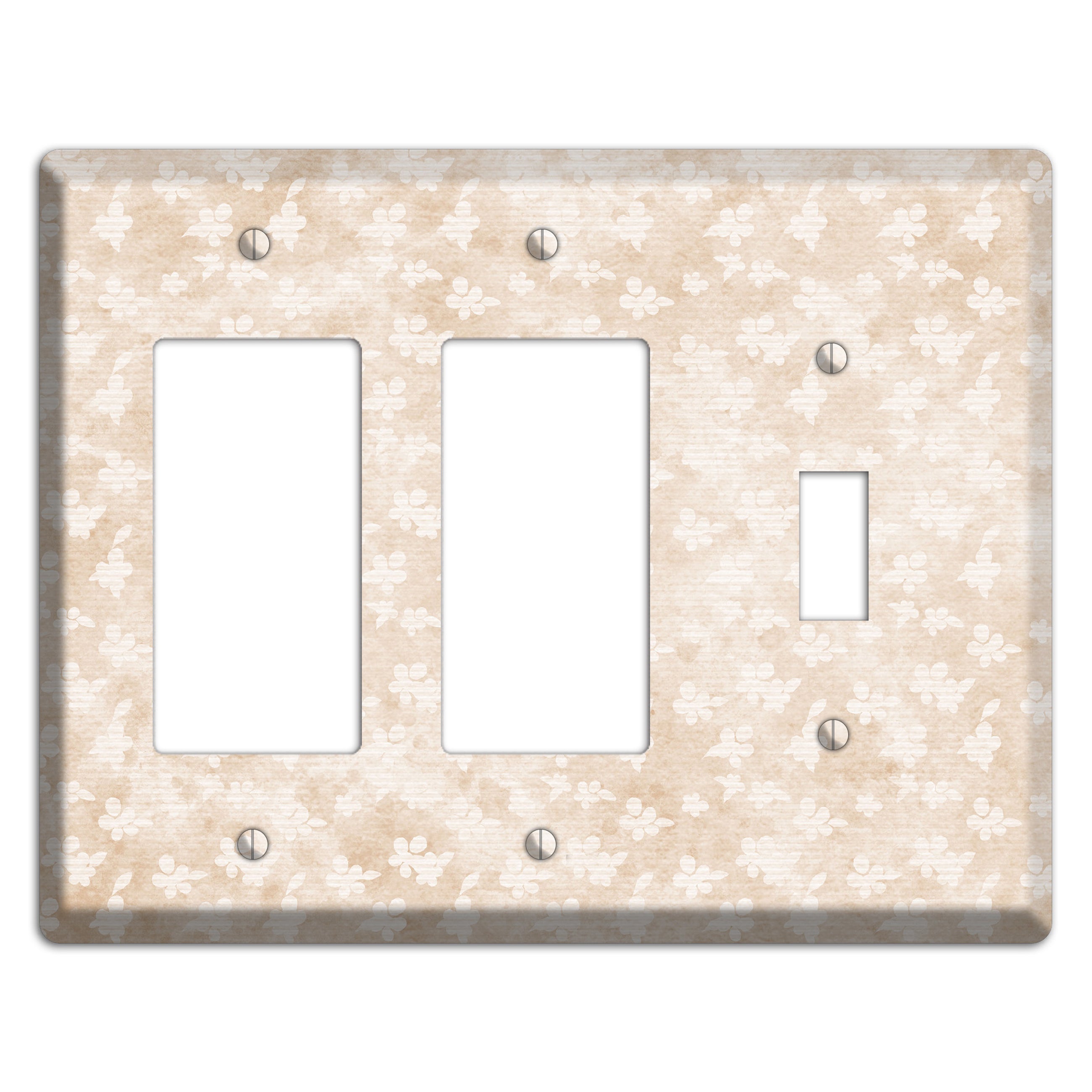 White Linen Neutral Texture 2 Rocker / Toggle Wallplate
