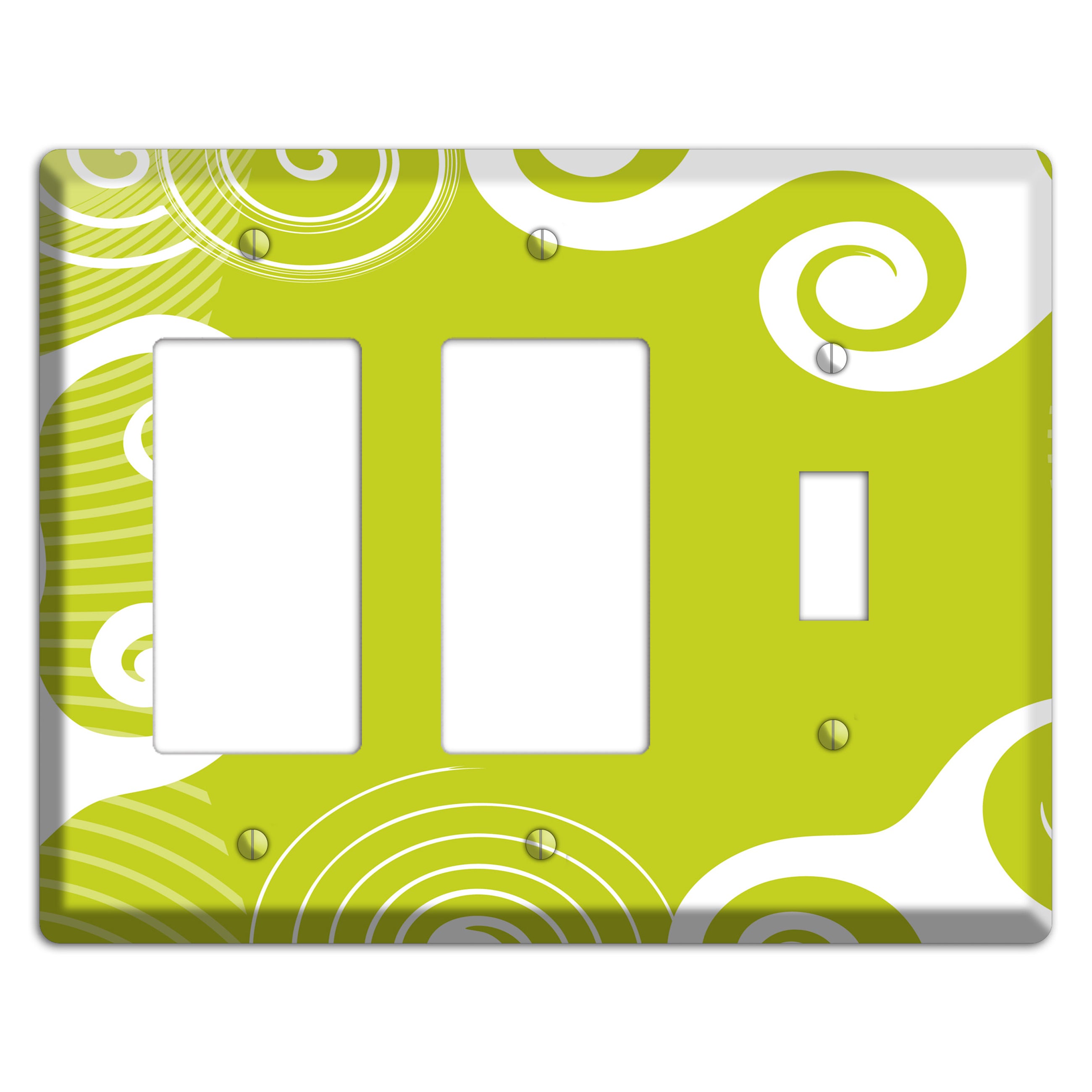 Abstract Green 2 Rocker / Toggle Wallplate