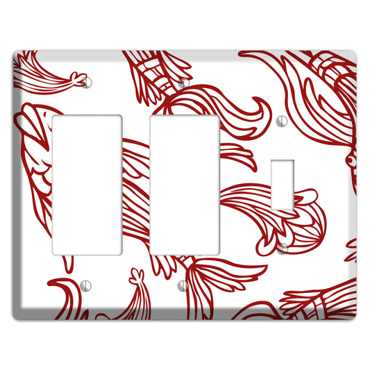 Red and White Koi 2 Rocker / Toggle Wallplate