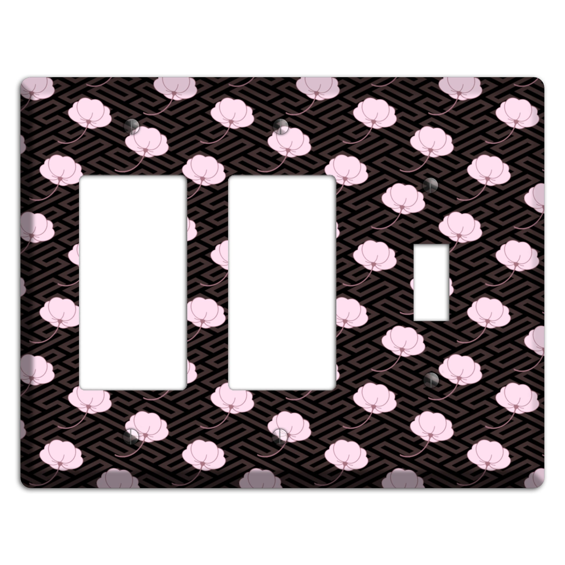 Small Asian Blossoms with Pattern 2 Rocker / Toggle Wallplate