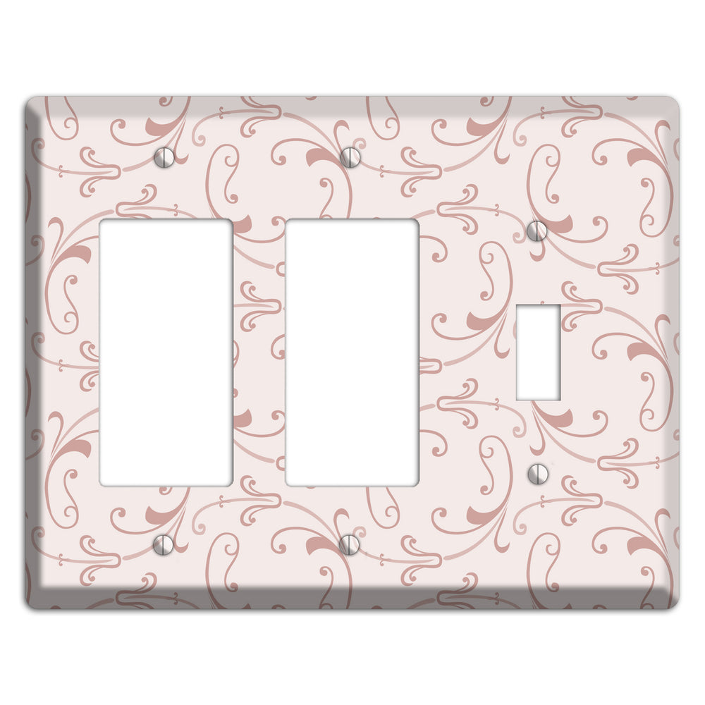 Dusty Rose Victorian Sprig 2 Rocker / Toggle Wallplate