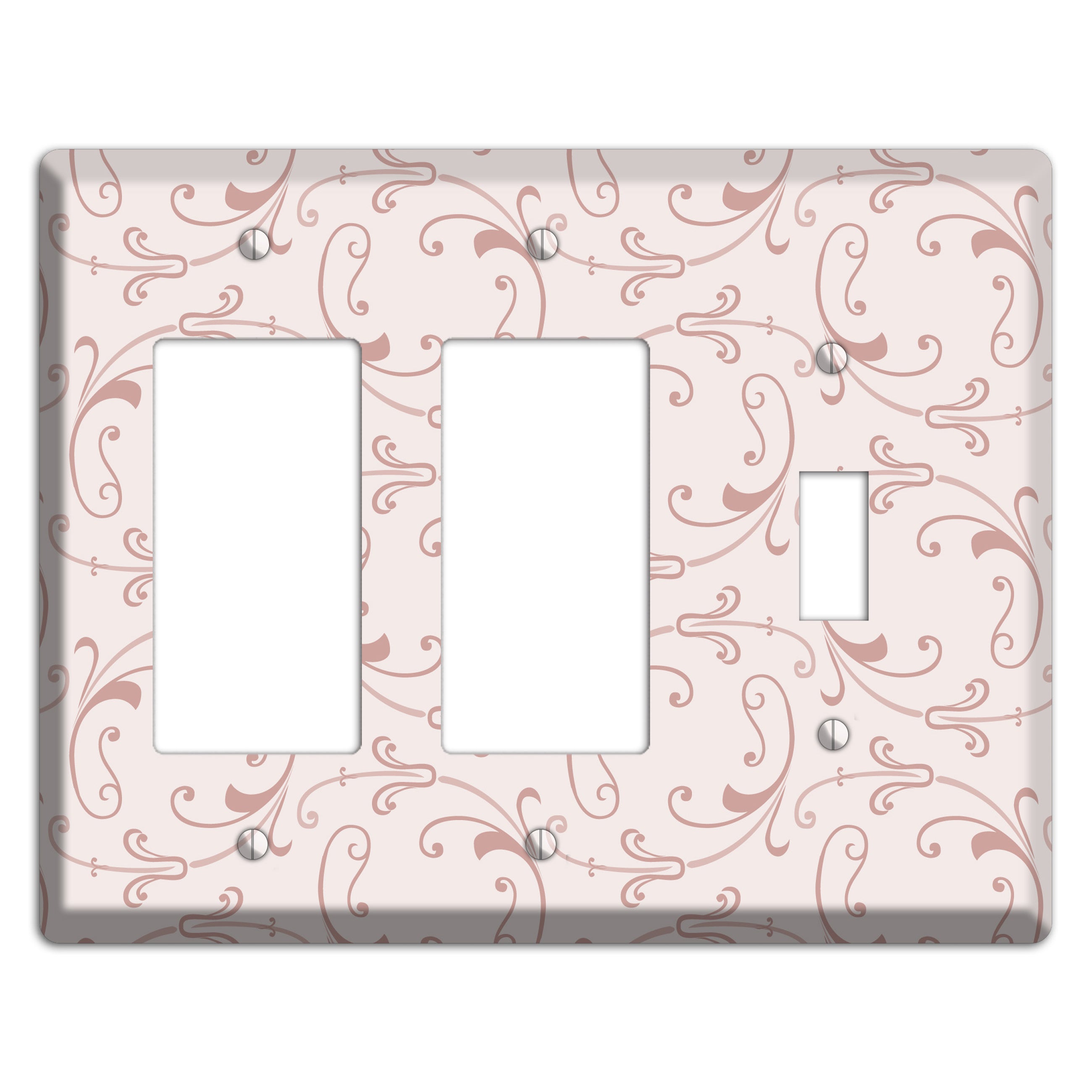 Dusty Rose Victorian Sprig 2 Rocker / Toggle Wallplate