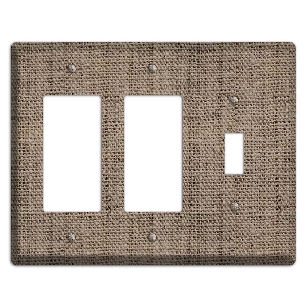 Sand Dune Burlap 2 Rocker / Toggle Wallplate
