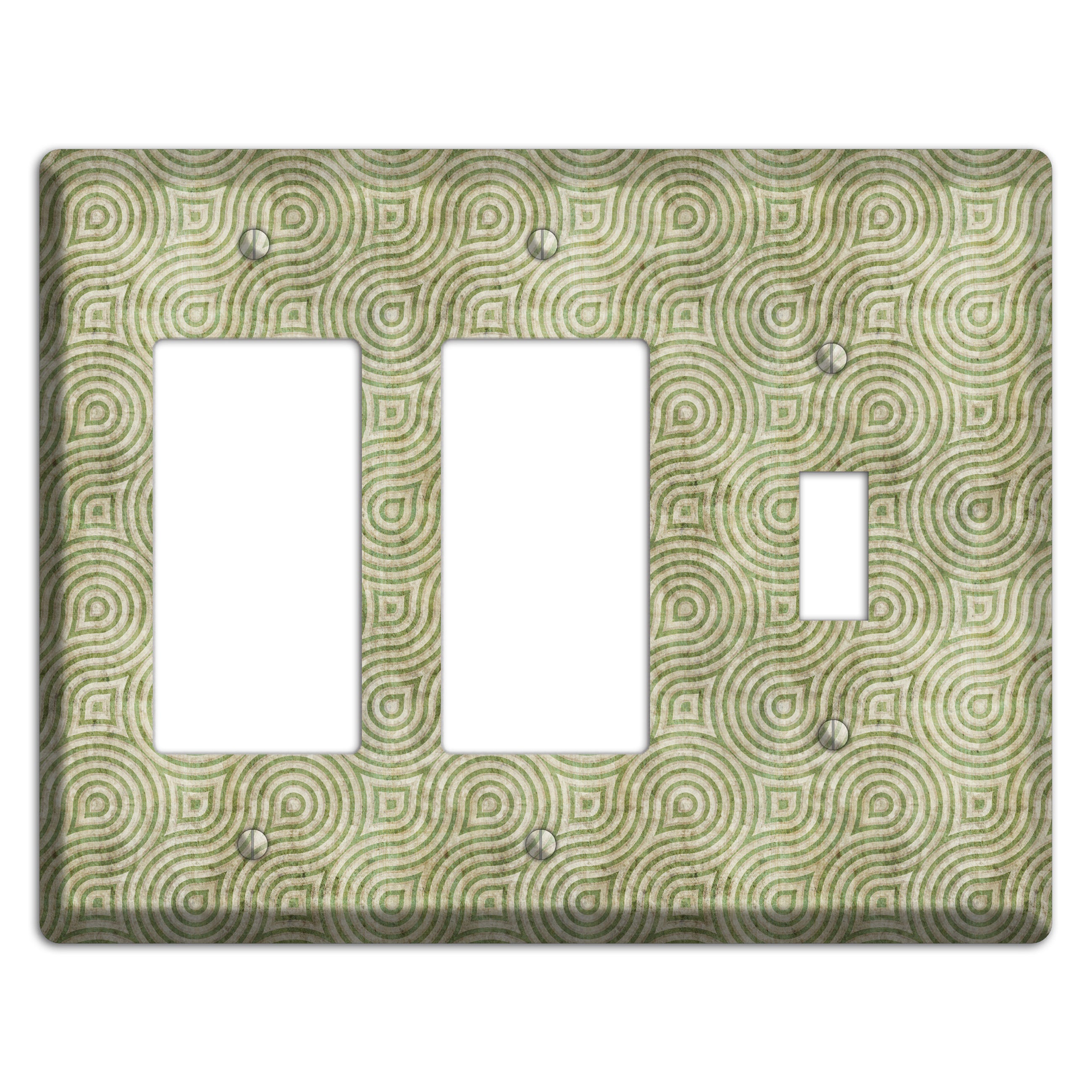 Light Green Swirl 2 Rocker / Toggle Wallplate