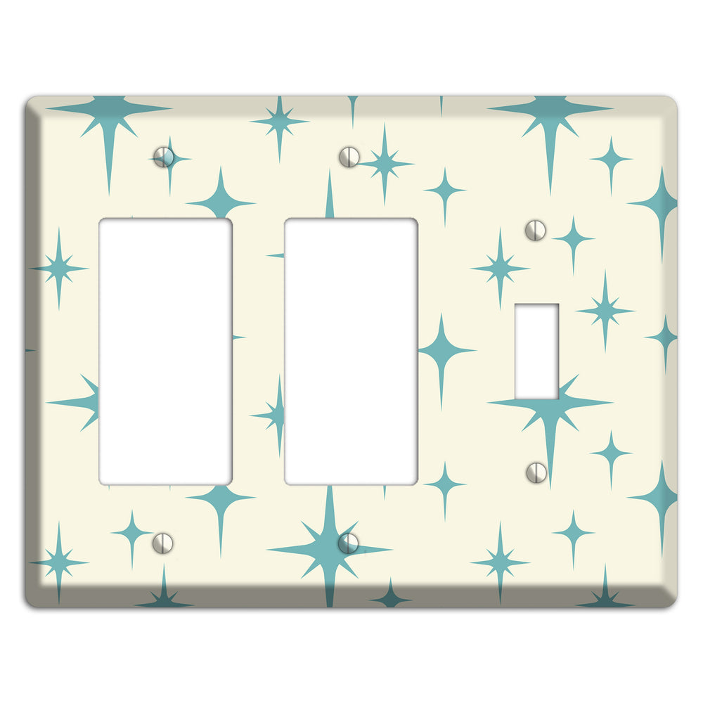 Yellow Atomic Star 2 Rocker / Toggle Wallplate