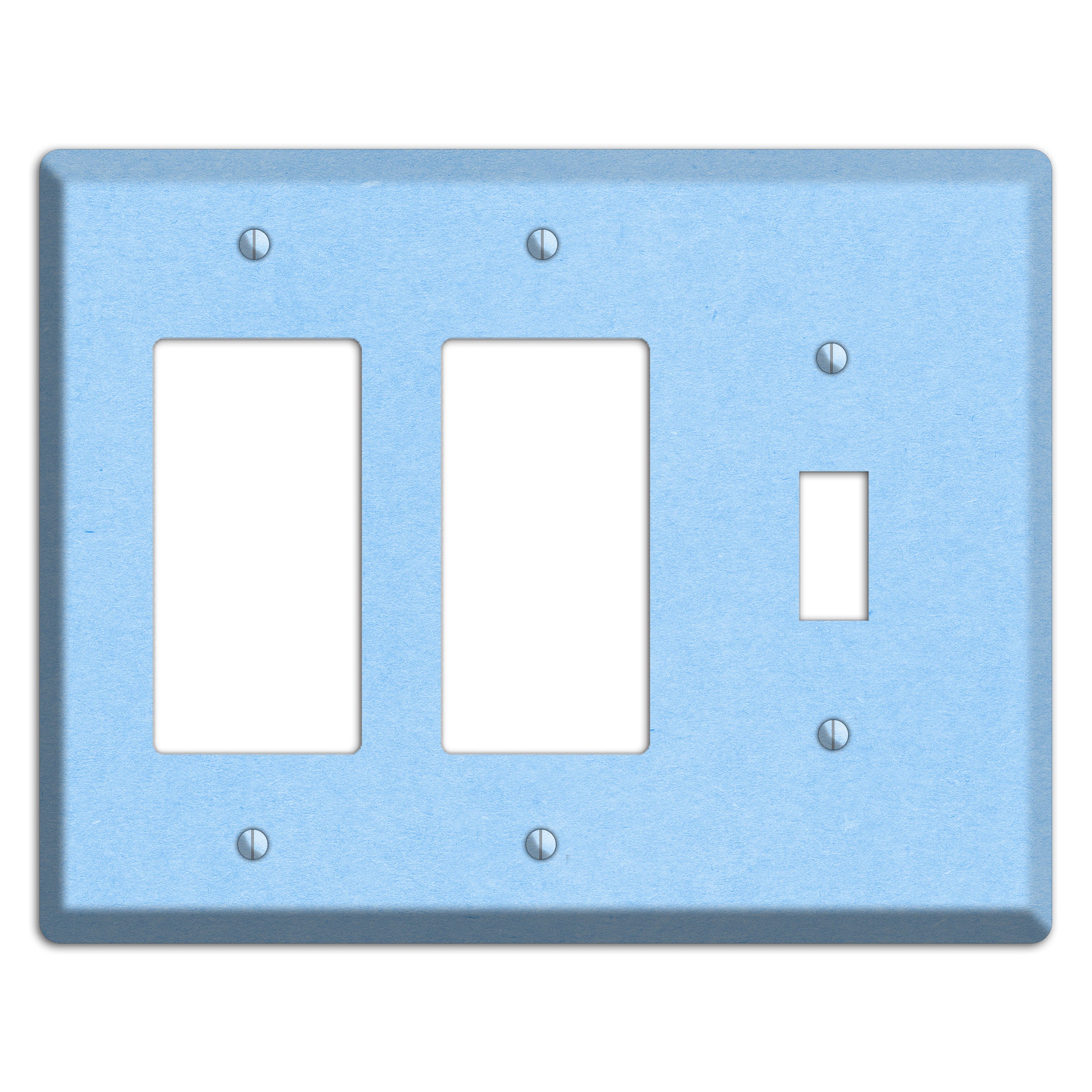 Light Sky Blue Kraft 2 Rocker / Toggle Wallplate