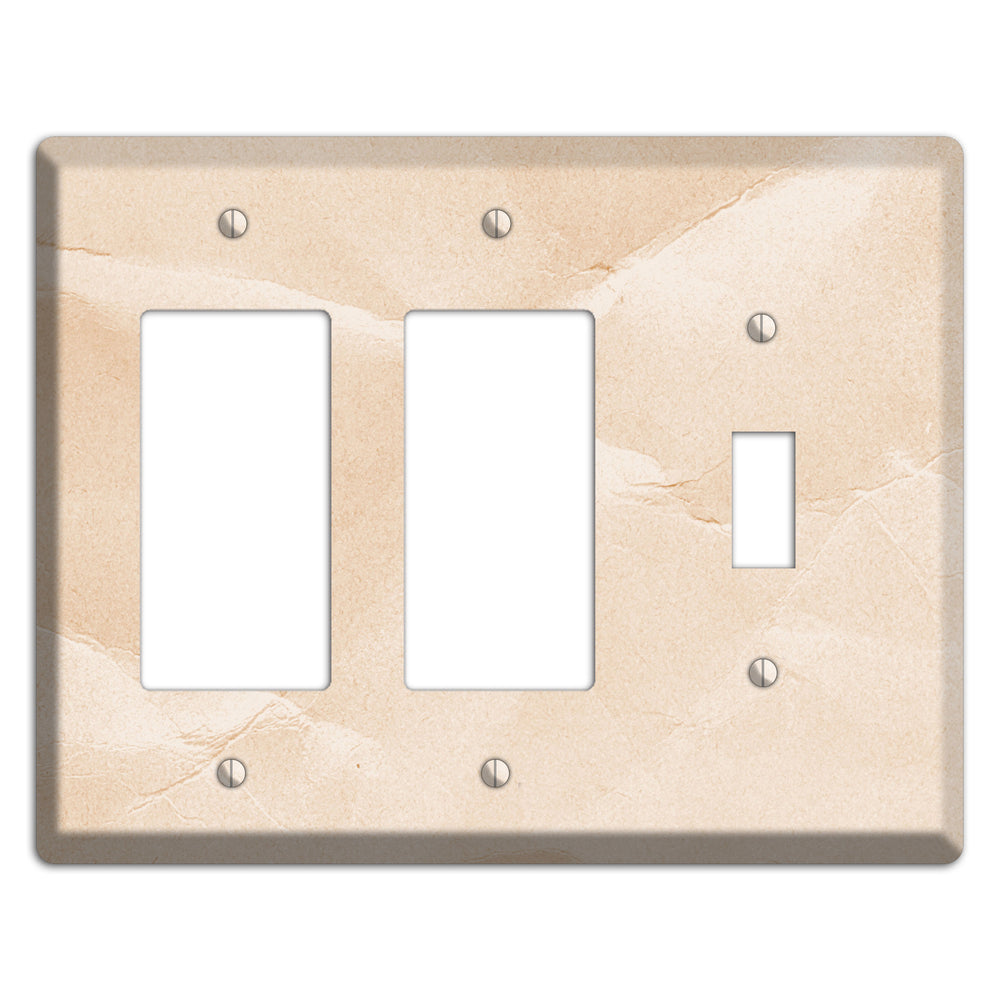 Almond Neutral Texture 2 Rocker / Toggle Wallplate